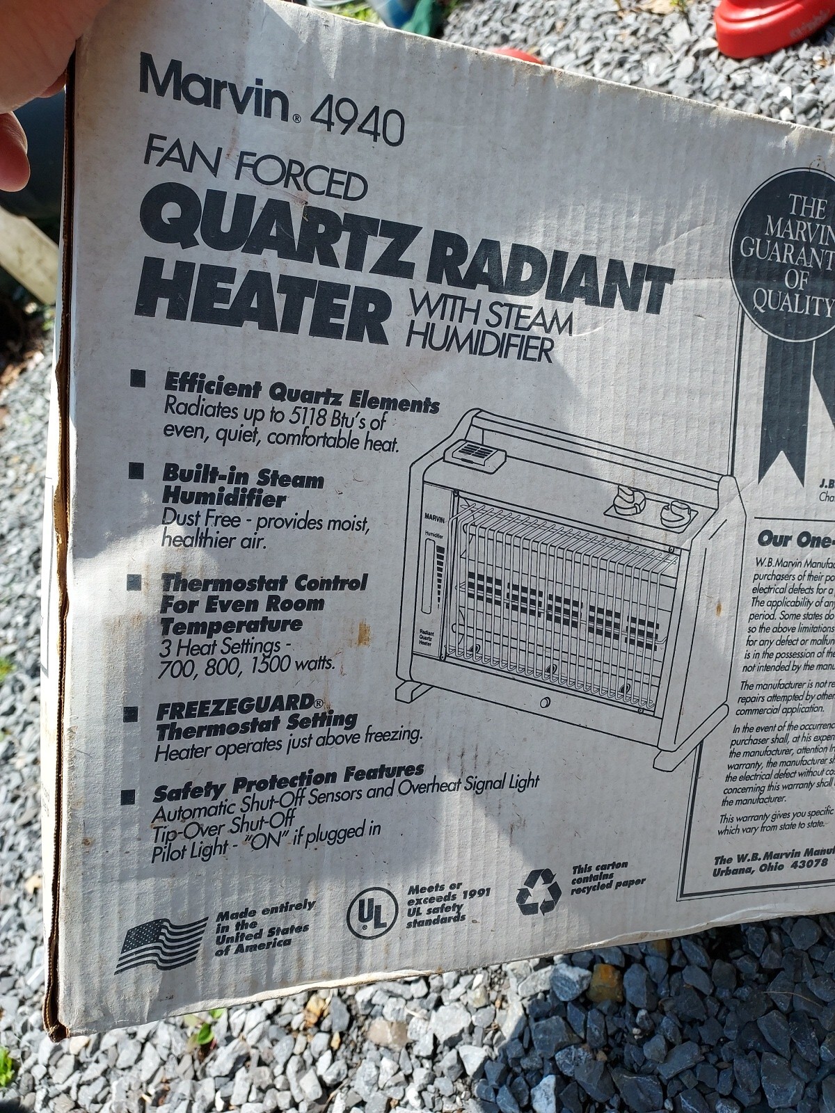 Rare Marvin Quartz Heater 1500 Watt Steam u0026amp; Heat radiant Humidifier  Made In USA | eBay