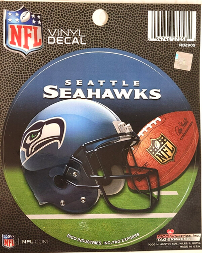 NFL Seattle Seahawks - 4.5" Round Vinyl Decal, New