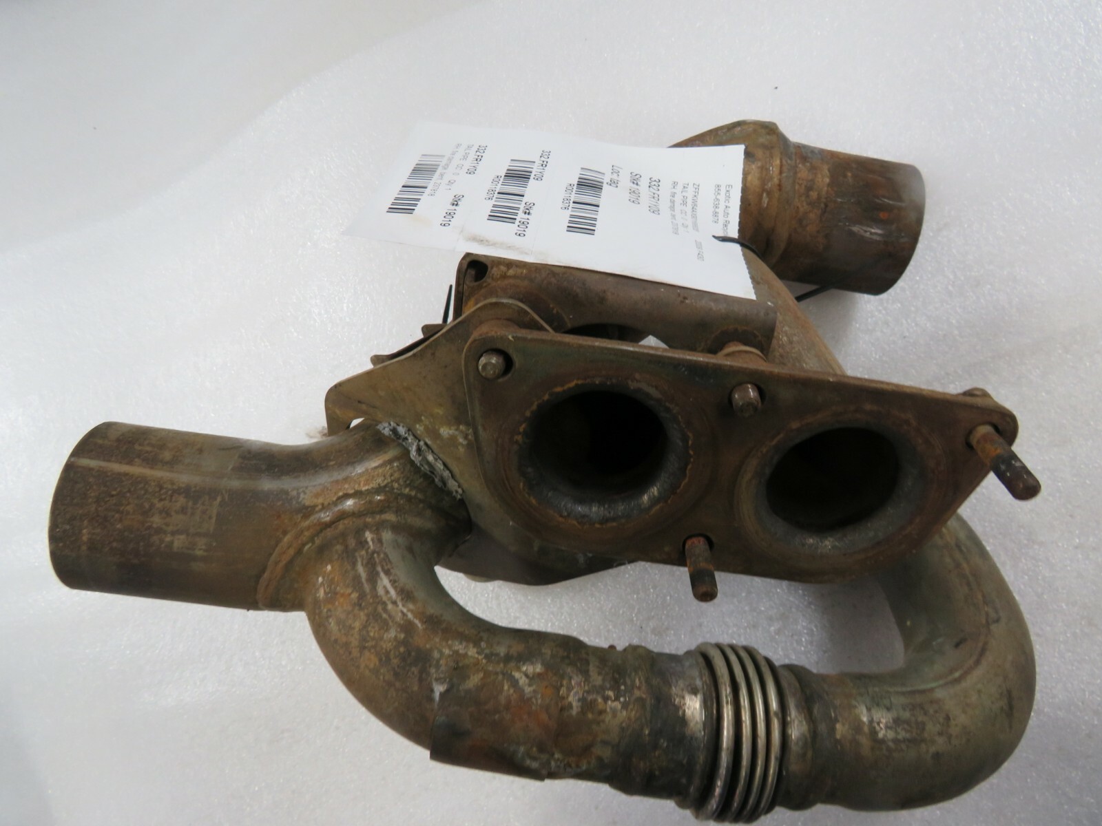 Ferrari 430 Scuderia, RH, Right Exhaust Pipe, Fire Damage, Used, P/N 237818