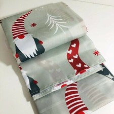 Christmas Nordic Gnome Fabric Shower Curtain Holiday Bathroom Decoration 72x72