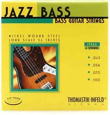 Thomastik JF344 Flatwound Jazz Electric Bass Set, 43-100, Authorized Dealer