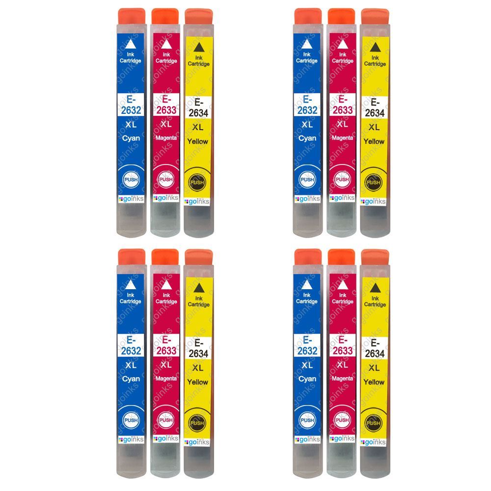 12 C/M/Y Cartucce d'inchiostro per Epson Expression Premium XP-520 XP-600 XP-615