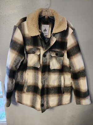 Rainforest Jacket Men Sz Lg 90s Vintage Long Sleeve Quilted Button