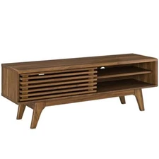 Modway Render 48" Modern Style Particleboard Wood TV Stand in Walnut