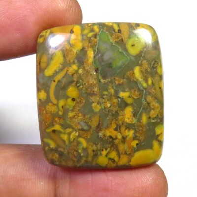 Frucht Cabochon 46 ct Natural Brown Fruit Jasper Baguette Edelstein FJ-08