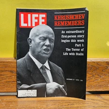 LIFE magazine 11/27/70 KHRUSHCHEV REMEMBERS: TERROR OF LIFE WITH STALIN Ethiopia