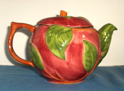 Franciscan Apple Earth Ware Tea Pot Made In Portugal