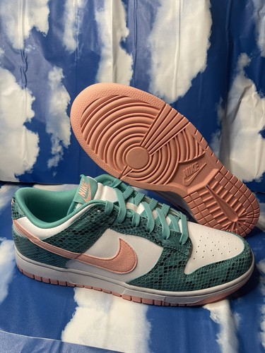 dunk low washed teal snakeskin shirt