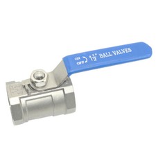 1-1/2" inch NPT Female Threaded 1-piece Ball Valve Stainless Steel SS 304 OIL