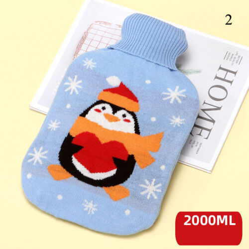 2L Large Hot Water Bottle Quality Hot Water Bottles Soft Knitted Cover Bag Cute❀ - Picture 1 of 21
