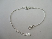 Sterling silver bracelet solid 925 silver adjustable 6.5 to 7 inches B