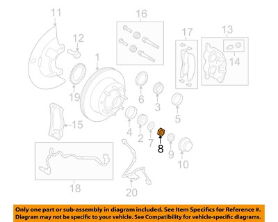 FORD OEM 08-24 E-150 Brake Components-Retainer Ring Nut 374504S100