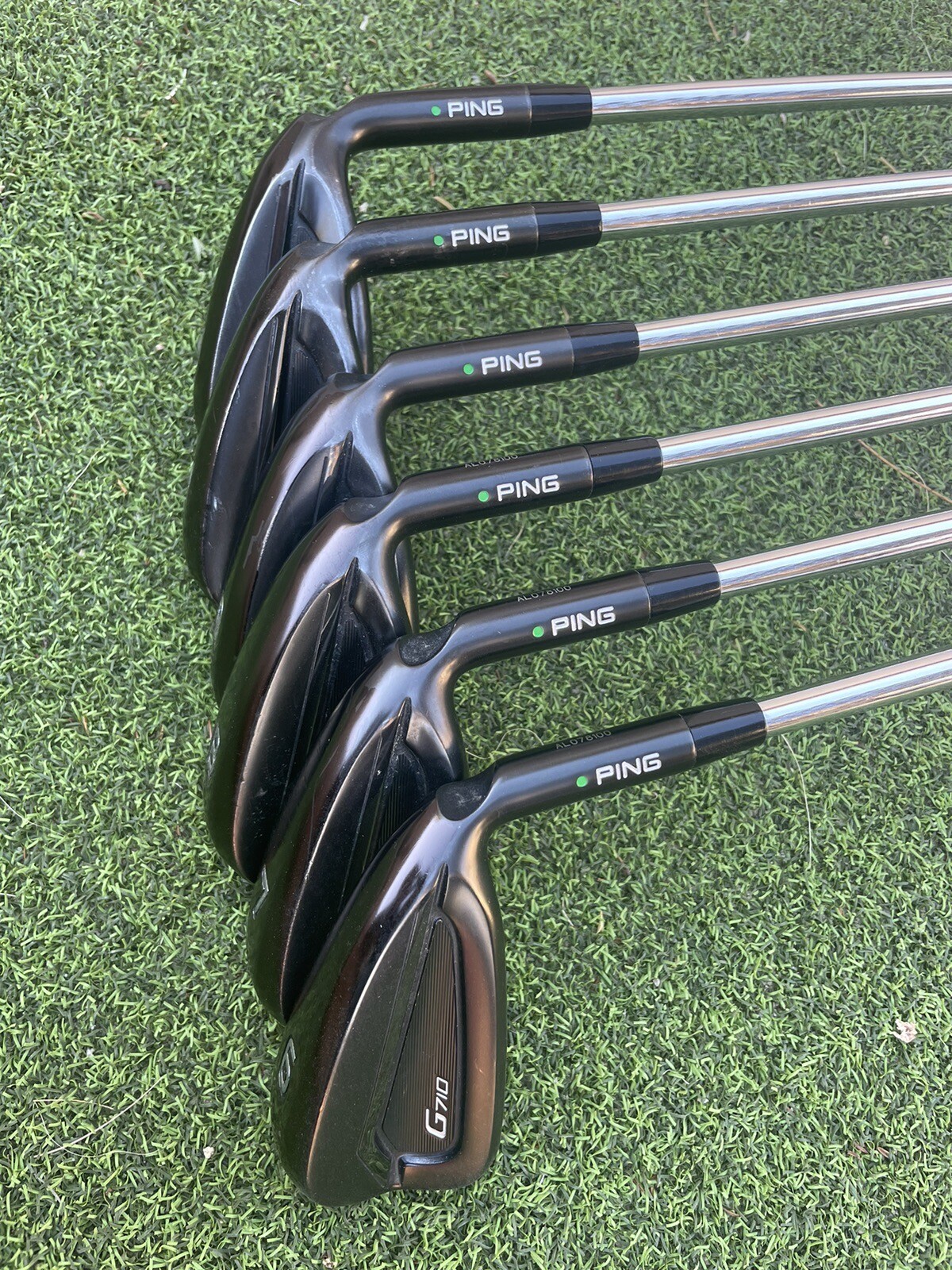 RH Ping G710 6GW Iron Set Reg Flex Nippon AWT 2.0 Steel Green Dot