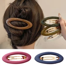 Large Oval Hair Clip Big Spring Hair Claw Clip Matte Snap Hair Clip Barrettes