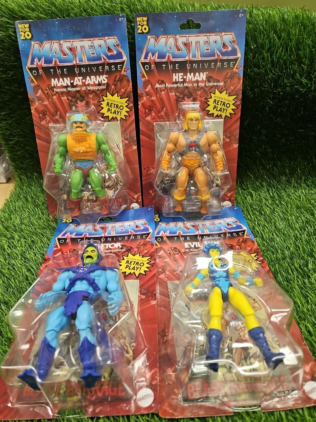 Mattel Masters of the Universe Origins Figures He-Man Skeletor Lot Of 4