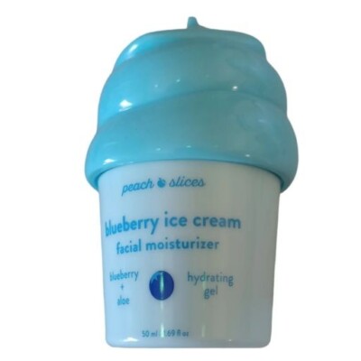 Korean Skin Care Peach Slices Blueberry Ice Cream Facial Moisturizer, 1.69 fl oz