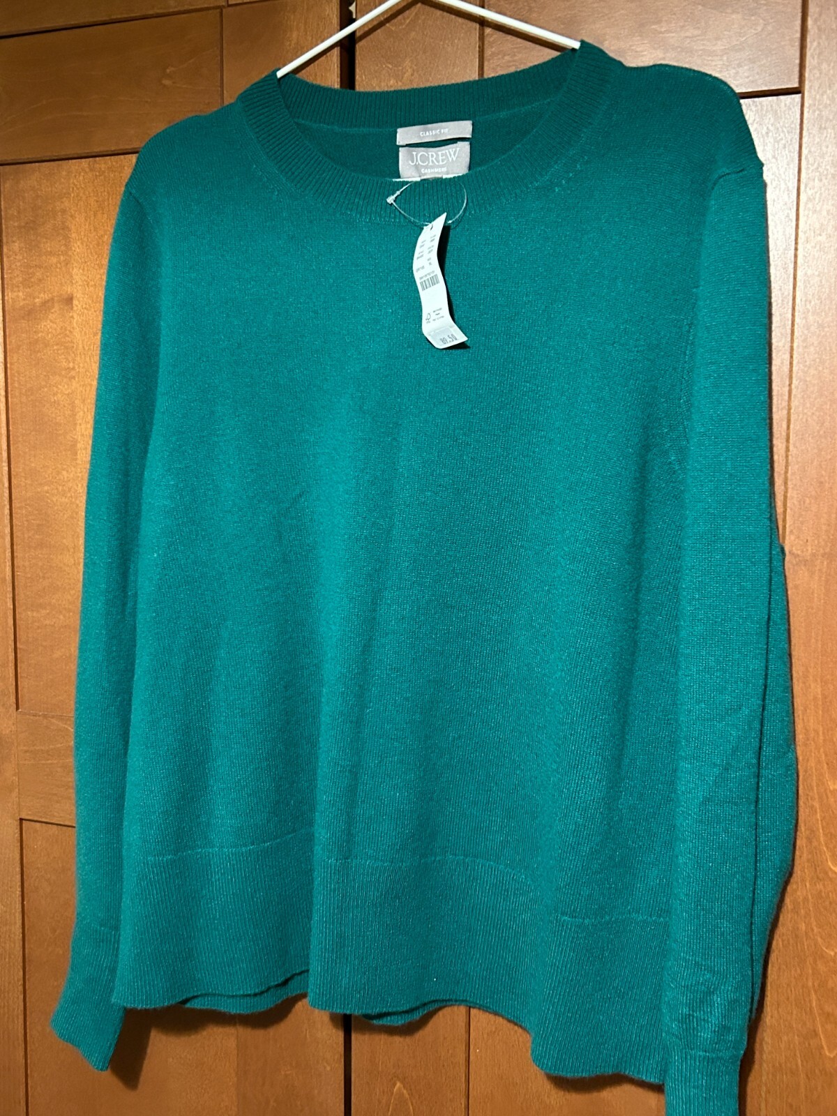 J Crew cashmere jasper green crew neck Sz XL Sweater 128 eBay