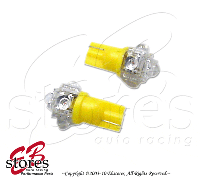 2pcs of T10 Wedge LED Rear Side Marker 5 Flux White Light Bulbs One Pair 194NA