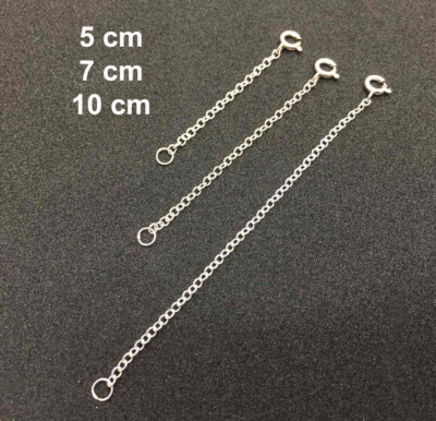 Verlängerungskette echt Silber 925, 5cm, 7cm, und 10cm Länge wählbar- S17