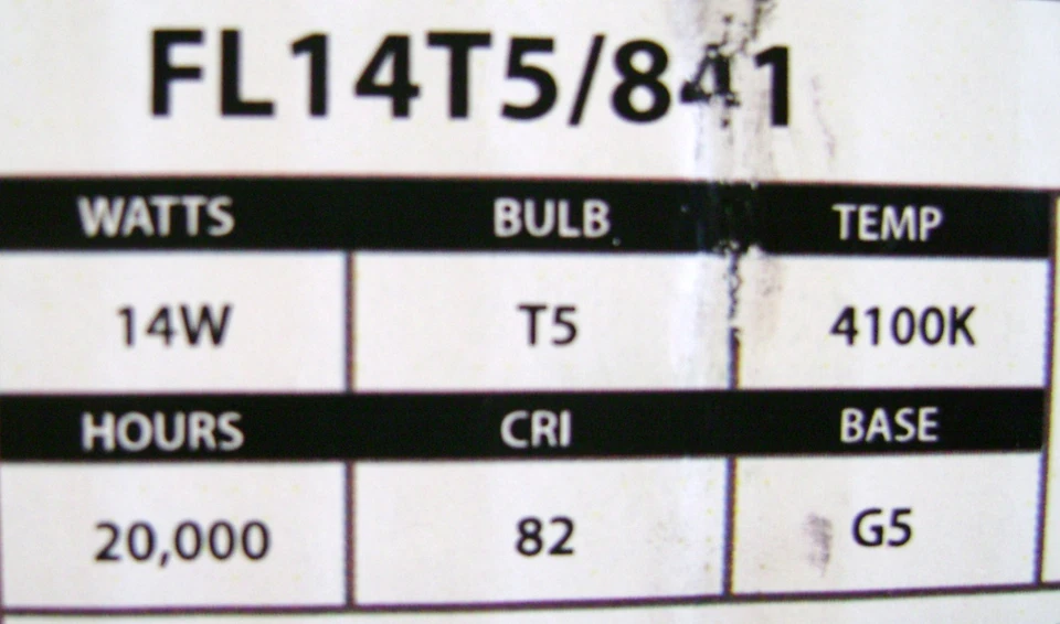 2x Plusrite F14T5/841 14W 4100K T5 Cool White Linear Fluorescent Tube Light Bulb - Image 4 of 4