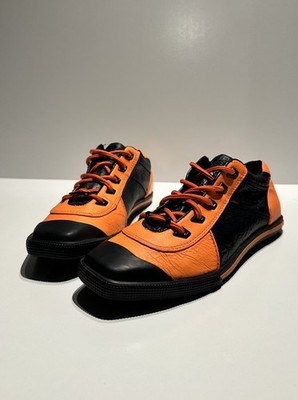 VNTG Diesel Butterfly Sista Low Square Toe Sneaker Woman s Sz 8.5 Orange Leather