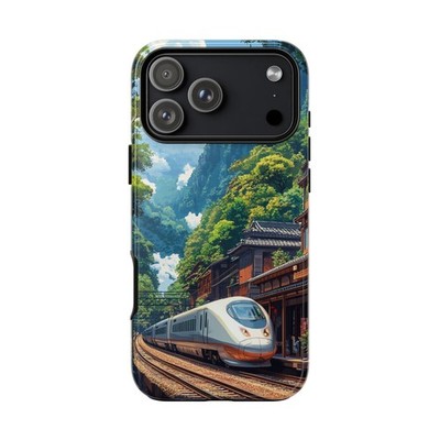  Phone Ink   Japan Bullet Train Mountain Town   Case for iPhone, Galaxy, Pixel