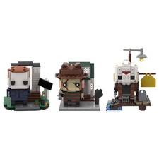 3 PCS MOC Michael Jason Freddy BrickHeadz Building Blocks Movies Roles Model Kit