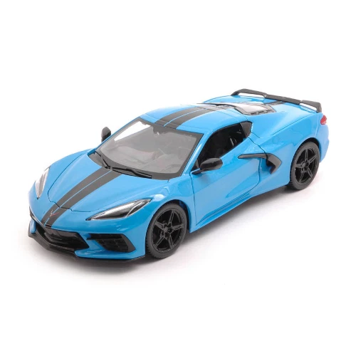 CHEVROLET CORVETTE C8 2020 BLUE 1:24 Maisto Auto Stradali Modellino Nuovo - Immagine 3 di 3