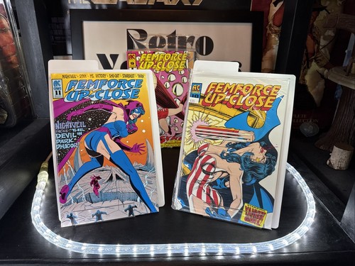 Femforce Up Close AC Comics Lot 5-11 1992 8 Issues Bumper Sticker Sealed Bags VG - Picture 8 of 11