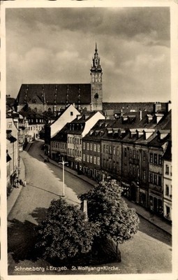 Ak Schneeberg im Erzgebirge,  St. Wolfgang-Kirche - 5046451