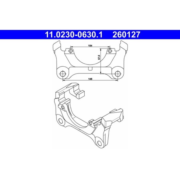 Halter Bremssattel ATE 11.0230-0630.1 FüR Audi A6 C5 Avant Allroad-image