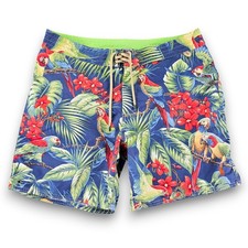 Polo Ralph Lauren Men's Tropical Parrot Lined Swim Trunks Shorts Size 34