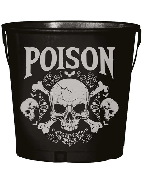 Halloween Gothic Skull &Quot;;Poison&Quot;; Metall BehäLter Als GeträNkeküHler-image