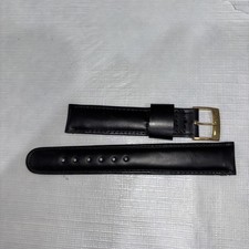 Black Leather Watch Band 11/16