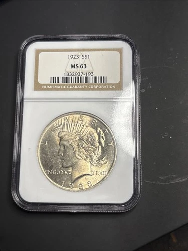 1923-P Peace $1 NGC Certified MS63 Silver Dollar!