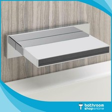 Wall Mounted Bathroom Tap Cascade Spout Bath Filler Chrome Finish Bath Filler