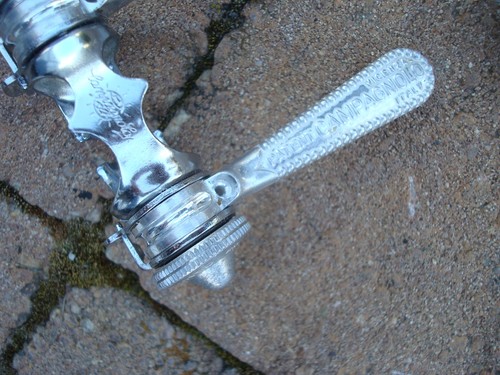 Vintage 70s 80s Campagnolo Engraved Downtube Shifters Friction 28.6mm Clamp - Picture 7 of 17