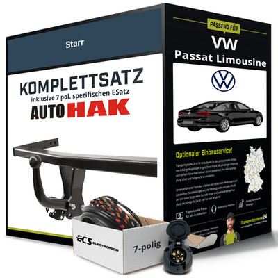 Anhängerkupplung starr für VW Passat Limousine +E-Satz EC 94/20 inkl. EBA