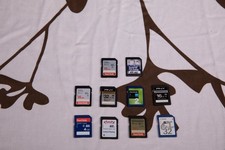 SD Card Lot of 10, Used, Various Sizes & Speeds Up to 32GB. Untested.