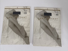 2 Lane Bryant Daysheer Nylon Pantyhose Size B Off Black Reinforced Toe