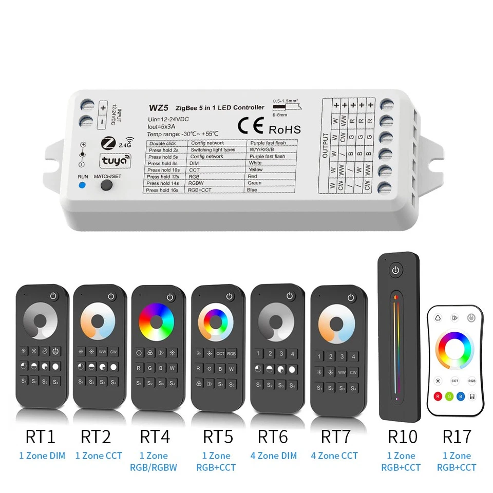 Wifi 5in1 Tuya Zigbee LED Strip Controller für Alexa Google Assistant CCT RGB - Bild 4 von 4