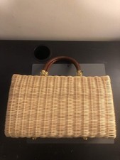 Glo-Belle 1950-1960 Vintage Wicker Handbag Tag Still Attached