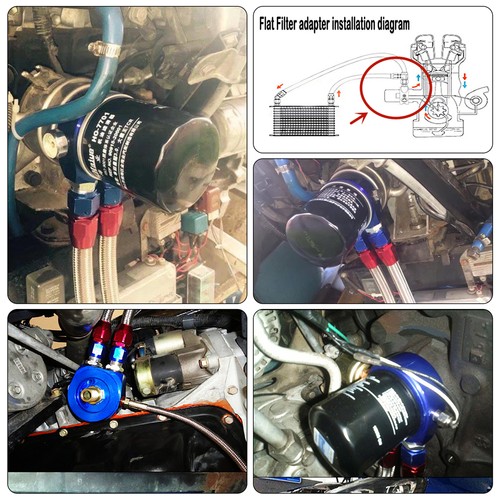 Universal 19 Row Oil Cooler Core 25x17x5cm w/10AN Oil Lines & Oil Filter Adapter - Picture 8 of 9
