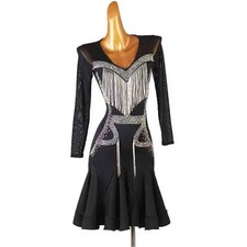 Party Dance Dress Women Latin Clothing Stage Costume Dancewear Competition Suit