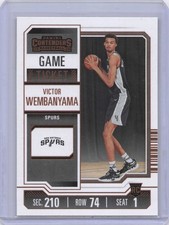 2023-24 Panini Contenders #11 Victor Wembanyama RC Game Ticket Bronze Spurs