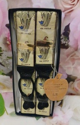 NEW RARE SILK Albert Thurston Mens Limited Edition Braces Made In England 