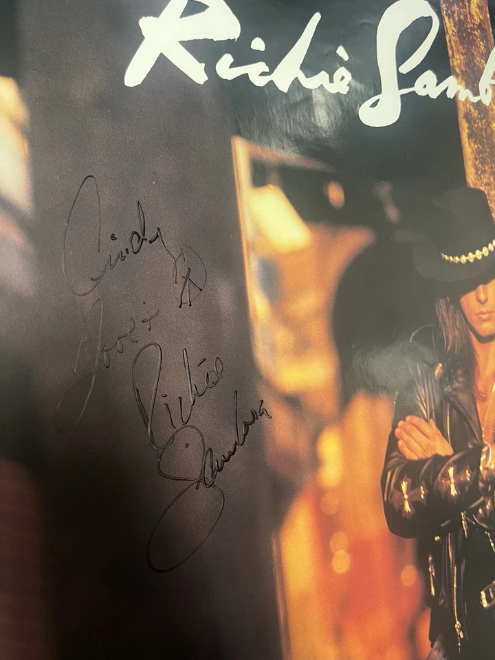 PÓSTER PROMOCIONAL ORIGINAL FIRMADO Richie Sambora Stranger In This Town AUTO Bon Jovi Foto 3 de 4