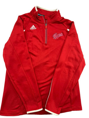 Adidas Track Jacket Mens Power Red Climalite M Full Zip