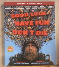 Good Luck Have Fun Don't Die BLU-RAY + DIGITAL + SLIPCOVER New, Sam Rockwell