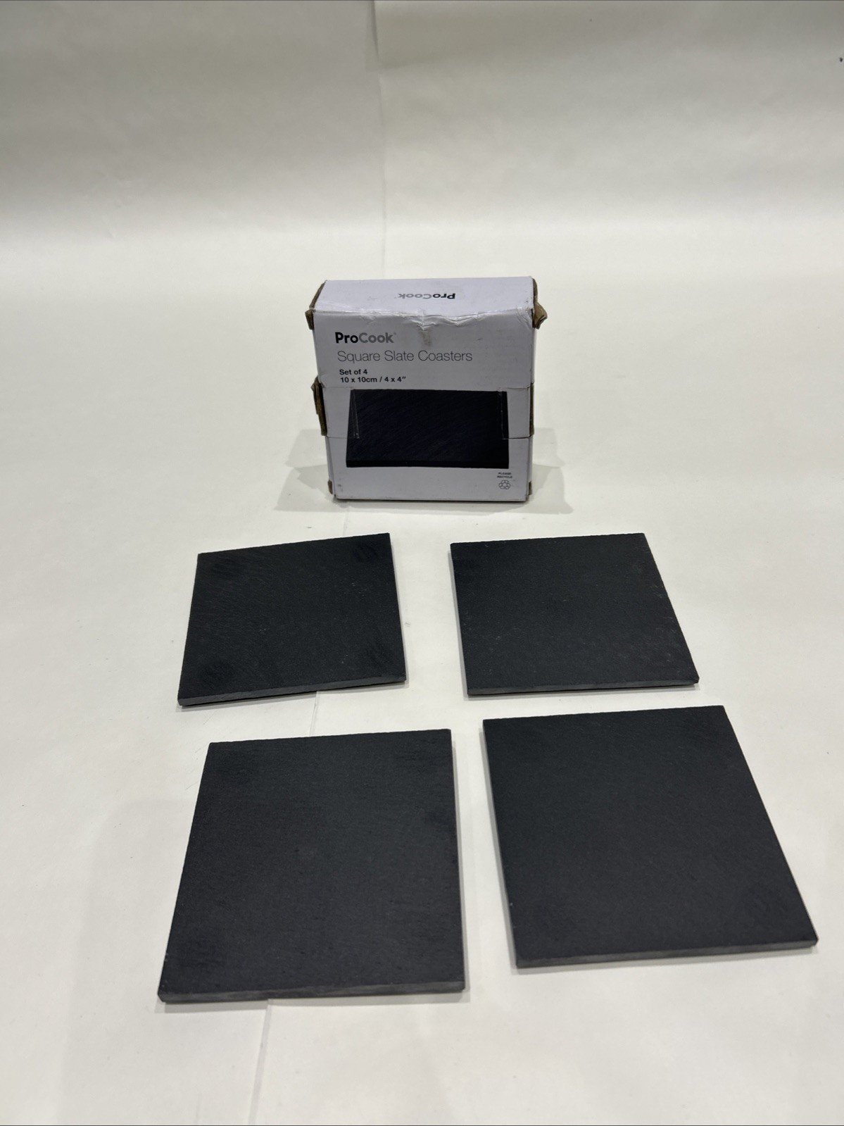 ProCook Square Slate Coasters Set Of 4